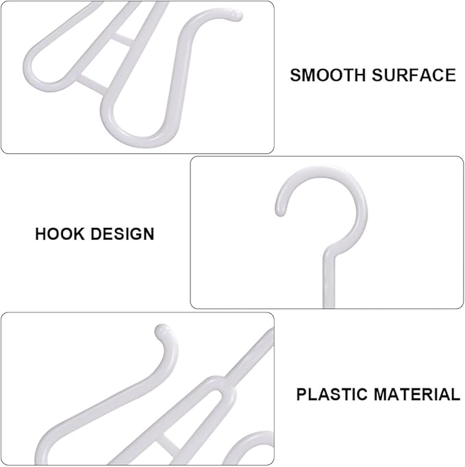 SHINEOFI 10pcs White Plastic Shoe Drying Hooks Sturdy Hanging Shoe Organizer for Home and Closet Storage