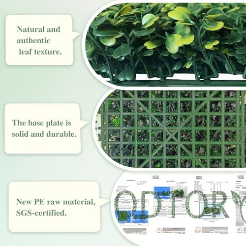 ODTORY Artificial Grass Wall Greenery Backdrop, 10X10 in 6P (4.2 sqft) - Image 5