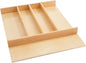 Rev-A-Shelf Trim-to-Custom-Fit Silverware Drawer Organizer For Kitchen Utensils, Cutlery Cabinet Storage Divider Insert, 18.5 x 22 In, Maple Wood, 4WUT-1SH