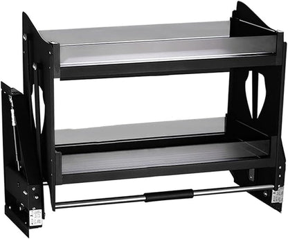 Inside Cabinet Door Organizer,Double-layer Adjustable Pull-down Shelf,Freeing Up Countertop Space,for Bar Coffee Pantry(850mm)