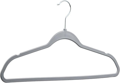 DEILSY™ Gray Hangers 50 Pack - Non Velvet Slim Hangers - Durable Hanger Space Saver for Closet Organization, Shirts, Dresses, Jackets, Pants, Adult Clothes Storage Solution