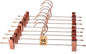 13.8" Rose Gold Pants Clothes Hangers, 10 Pack Trouser Hangers with Clips Metal Trouser Clip Hangers,Heavy Duty Metal Wire Adjustable Clips Bottom Trousers Legging Organizer