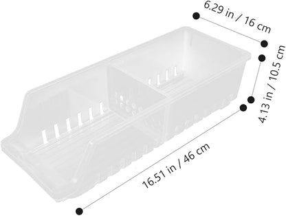 PRETYZOOM Stackable Can Storage Box Drink Fridge Organizer Soda Can Dispenser for Refrigerator Compact Beverage Holder Dispenser Bin