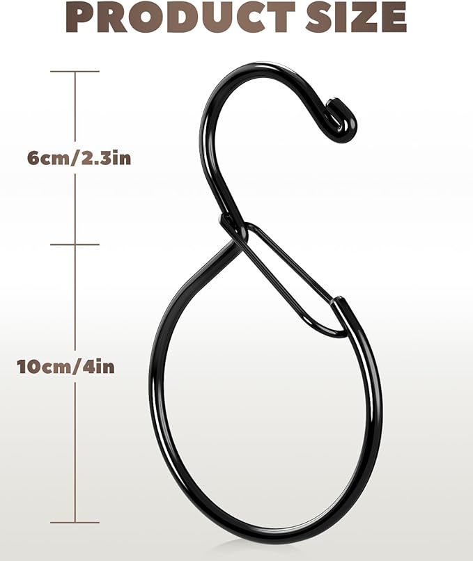 Supforce 6 Pack Belt Hanger, Tie Hanger & Belt Organizer, Rust-Proof Belt Hanger for Closet, Ties, Scarves, Bags & Accessories, Keeps Closet Neat & Organized, Black