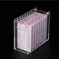 8 Layers Acrylic Eyelash Storage Organizer, Grafting False Eyelashes Display with 8 Pallets, Dustproof Cosmetic Beauty Extension Supplies (Marble Pink)