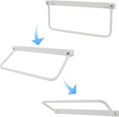 Cyrank Wall Mounted Shoe Storage Rack, Foldable RV Shoe Rack Space Saving Hanging Organizer Aluminum Alloy in Camping RV Travel (White)