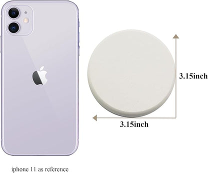Mucco Water Absorbing Stone Tray for Sink, Water Absorbent Diatomite Coasters, Premium Diatomaceous Earth Soap Holder Dish，Fast Drying Stone Sink Tray for Hand soap & Cups & Drinks Bottles (3 White)