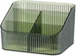 Makeup Organizer Cosmetics Storage Box, Large Capacity Make Up Brush Holder Organizer Vanity Accessories, Bathroom Countertops, Desk Storage Container, Cosmetic Display cases(Green-L)