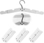 Foldable Travel Hangers, ABS Plastic, Expandable 10-15 Inch, Heavy Duty Clothes Hangers with Space Saving Design for Business Trips (White 3PCS)