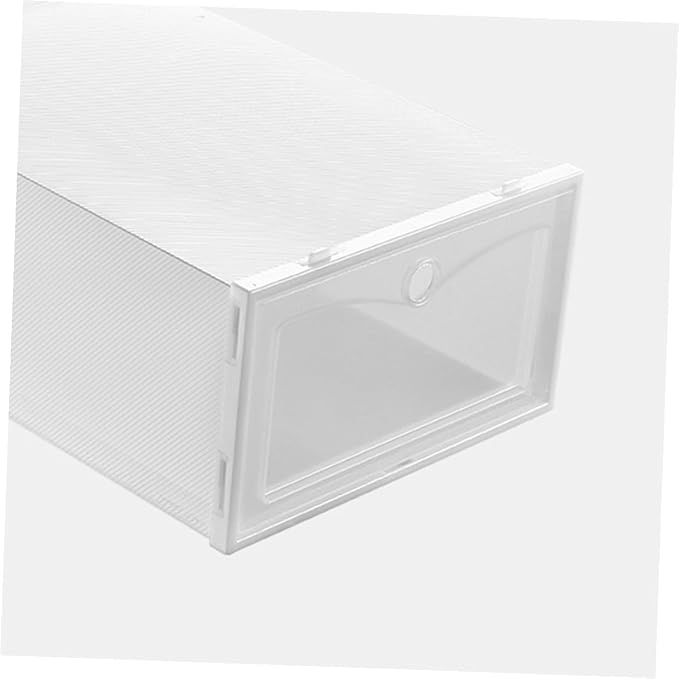 24pcs Thicken Plastic Shoe Boxes Stackable Sneaker Boxes Moisture and Dustproof for Shoe Cabinets