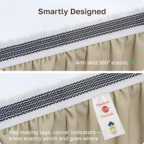 California Design Den 100% Organic Cotton Twin Fitted Sheet, Soft Taupe - Image 5