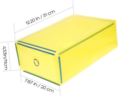 5pcs Shoe Storage Boxes Pull-out Drawer Stackable Women Shoes Organizer