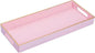 MAONAME Pink Vanity Tray, Bathroom Counter Tray, Decorative Trays with Handles, Storage Dresser Trays Organizer for Perfume, Jewelry, Makeup, 13.8" x 6" x 1.57"