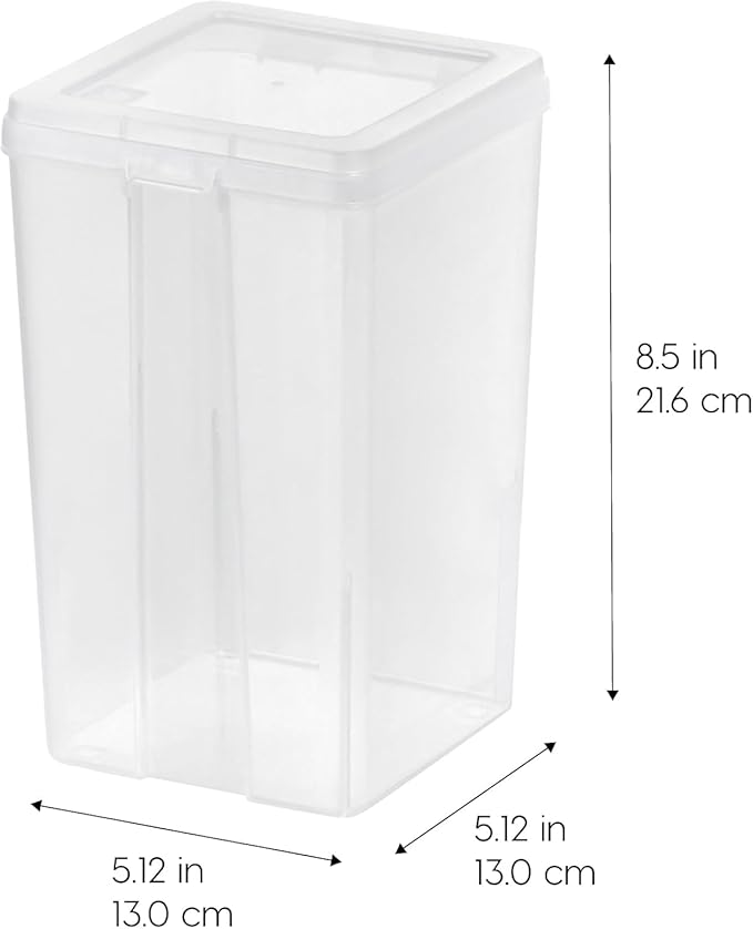 IRIS USA Over The Door Organizer 3-Pack with Metal Wire Baskets + 10-Pack Clear Flip Top Storage Bins, Stackable Containers with Lids for Pantry, Bathroom, Closet, Home & Kitchen