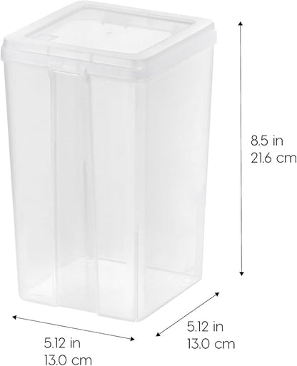 IRIS USA Over The Door Organizer 3-Pack with Metal Wire Baskets + 10-Pack Clear Flip Top Storage Bins, Stackable Containers with Lids for Pantry, Bathroom, Closet, Home & Kitchen