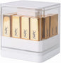 Acrylic Lipstick Holder with Lid, Press Lift Lip Gloss Holder Organizer, 12 Spaces Clear Makeup Lipgloss Display Case,Dust Free Lipstick Storage Box, Fit Most Lipsticks Lip Gloss(White)