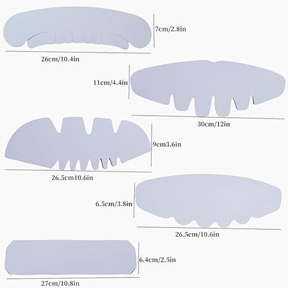 25 Pcs Baseball Caps Inserts Shapers, 5 Design Cardboard Hat Support Brim Holder Universal Cap Inner Liner,White