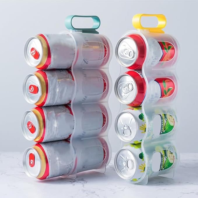DECHOUS 3 Pack Portable Soda Can Organizer for Refrigerators Plastic Soda Can Holder Dispenser Beverage Holder for Fridge Pantry Freezer Kitchen