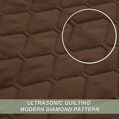 Exclusivo Mezcla Reversible California King Quilt Set, Chocolate Brown - Image 4