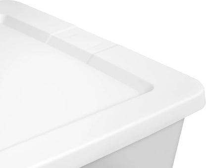 Storage Bin 90 Quart 2-Pack, Clear Plastic Stackable Storage Box with Lid, Storage Containers for Closet, Toy & Food, Moving Bin & Totes, Organization Packing Box