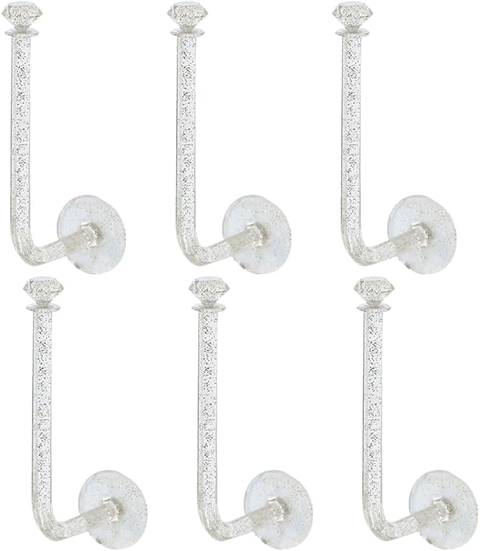 Veemoon 6Pcs Hairband Storage Hooks Wall-Mounted Hair Tie Organizer and Stylish Hair Ring Display for Boy Girl Accessories Holder for Scrunchies and Jewelry