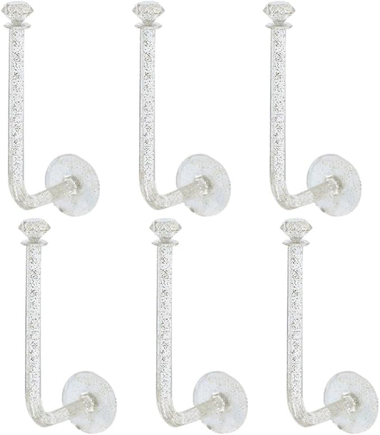 Veemoon 6Pcs Hairband Storage Hooks Wall-Mounted Hair Tie Organizer and Stylish Hair Ring Display for Boy Girl Accessories Holder for Scrunchies and Jewelry