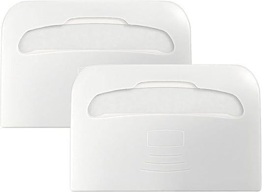 Commercial Toilet Seat Cover Dispenser Wall Mount (2-Pack), White Half-Fold Toilet Seat Cover Holder for Bathroom/Restroom