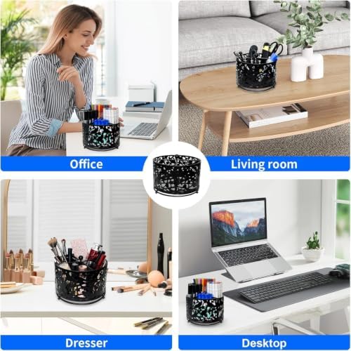 Pen Holder for Desk,360 Degree Rotating Pencil Holder Organizer - Image 6