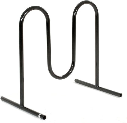 Global Industrial 41" L Wave Bike Rack, Free Standing, 5-Bike Capacity, Powder Coated Steel, Black, Commercial Bike Rack for Stores, Parks, Schools and More