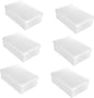 Garneck 6pcs Plastic Flip Shoe Box Cubby Organizers Lids Storage Boxes for Shoes Home Office