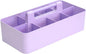 Plastic Portable Makeup Caddy Tote Divided Basket Bin with Handle, for Bathroom Storage - Holds Blush Makeup Brushes, Eyeshadow Palette, Lipstick - Extra Large Made In USA