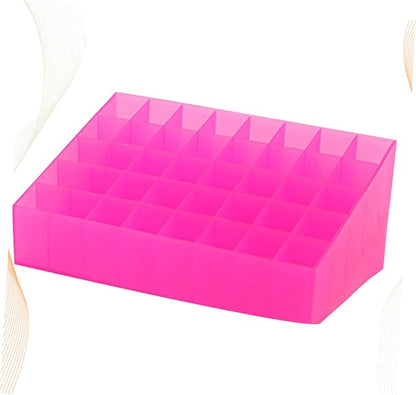 Lip Gloss Holder 40 Box Acrylic Storage Box Drawer Organizer for Makeup Plastic Organizer Box Lipstick Organizer Case Cosmetic Display Cases Lipstick Storage Case Shelf Pink