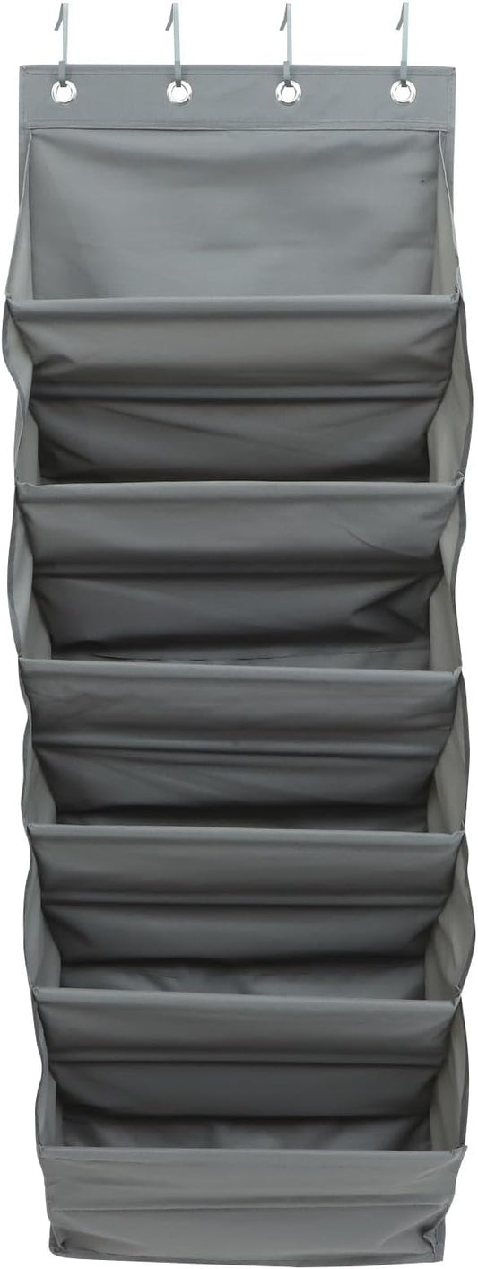 Wall Hanging Storage Bag 6-layer Fabric Foldable over Door Shoe Organizer Large Capacity Household Pocket Pouches Convenient behind The Door Storage for Home