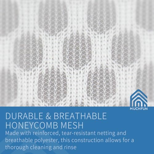 Muchfun 2Pcs Durable Honeycomb Mesh Laundry Bags for Delicates 24x24 Inches - Image 2