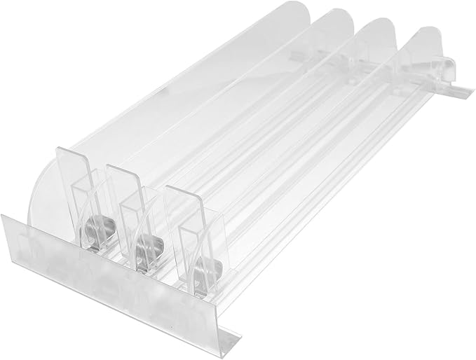 BESTonZON 3Pcs Drink Organizer for Fridge Self-Pushing Soda Rack Can Organizer Beverage Pusher Glide Bottled Water Organizer for Refrigerator Automatic Vending Machine