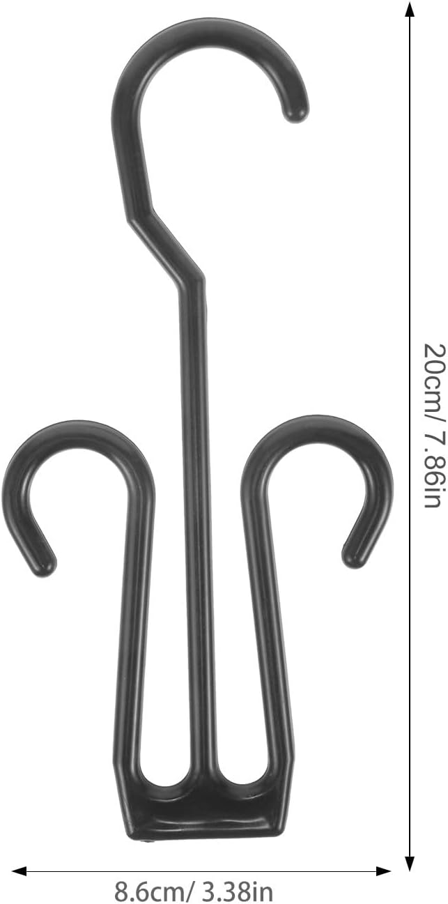 Cabilock Shoe Hangers with Double Hooks 60Pcs Plastic Shoe Hook Organizer for Wall Storage and Drying Space-Saving Display for Home Travel Retail
