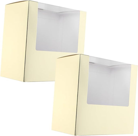 2pcs Square Hat Box with Window Clear Display Case for Baseball Caps Versatile Hat Holder for Home Travel