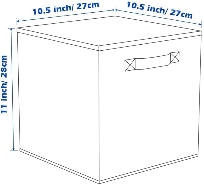 ShellKingdom Storage Bins, Foldable Fabric Storage Cubes And Cloth Storage Organizer Drawer with Metal Handle For Closet And Toys Storage, 11 X 10.5 X 10.5 INCH, 6 Pack (Lavender)