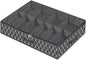 NUOBESTY Foldable Shoes Storage Box with Zipper and Window Large Capacity Non-woven Underbed Shoe Organizer Black Cross Pattern Reusable for Home Closet Storage