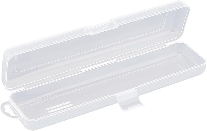 Transparent Tableware Storage Case, Portable Flatware Utensil Box, Clear Cutlery Organziers Container for Travel Camping Picnic (7.8 x 1.8 x 1.1 inch)