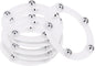 MECCANIXITY 2inch Rotating Swivel Stand with Steel Ball Bearings Annular Lazy Susan Base Turntable for Kitchen Corner Cabinets, 55 x 40mm White Pack of 6