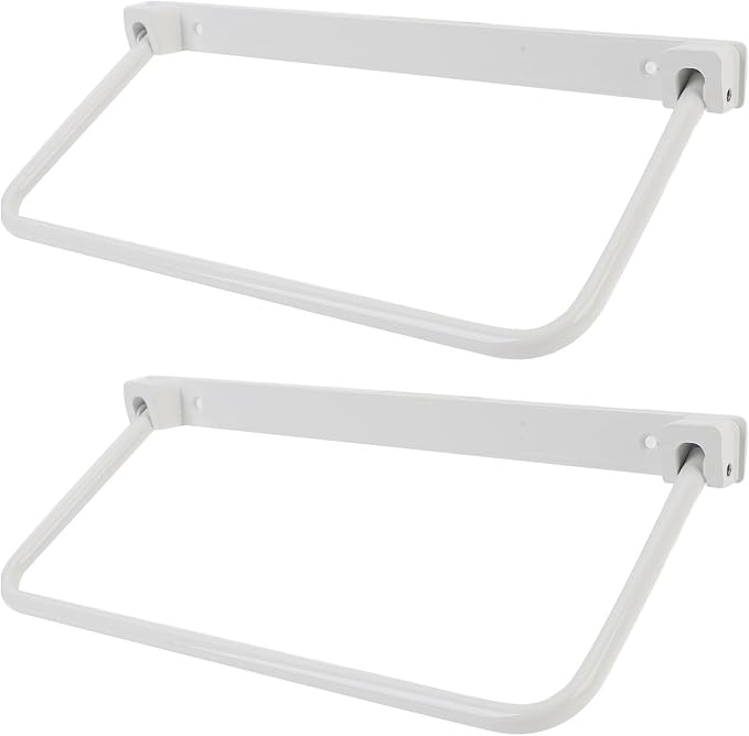 Cyrank Wall Mounted Shoe Storage Rack, Foldable RV Shoe Rack Space Saving Hanging Organizer Aluminum Alloy in Camping RV Travel (White)
