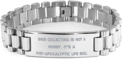 Love Shoe Collecting Gifts, Shoe Collecting is not a, Birthday Unique Gifts, Ladder Bracelet For Shoe Collecting from Friends, Shoe racks, Shoe storage, Shoe boxes, Sneaker heads, Kicks, Jordans
