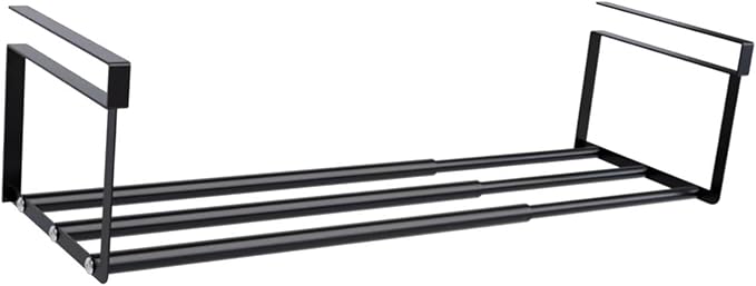 Under Shelf Rack for Partitioning Carbon Steel Hanging in Kitchen and, Black