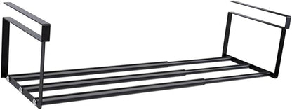 Hanging Storage Rack for Shoes and Books Under Cabinet, Black