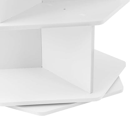 7-Tier Rotating Shoe Rack, 360° Spinning PVC Shoe Organizer with Hexagon Base, Free Standing Space Saving Design for Entryway, Cloakroom, Bedroom