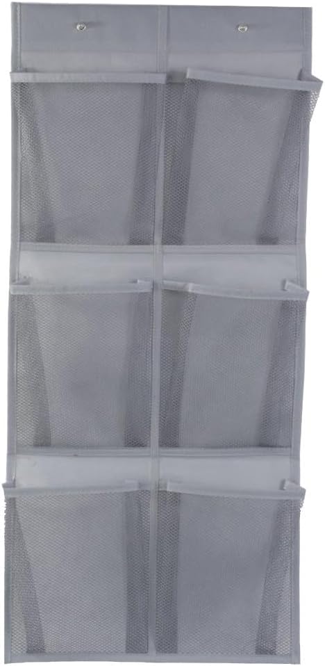 Over the Door Hanging Shoe Organizer with Multi-Pocket Design, Breathable Non-Woven Fabric Dustproof Storage Solution for Bedroom, Bathroom, and Laundry Room, Black/White/Gray, 76x35cm(Gray)