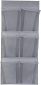 Over the Door Hanging Shoe Organizer with Multi-Pocket Design, Breathable Non-Woven Fabric Dustproof Storage Solution for Bedroom, Bathroom, and Laundry Room, Black/White/Gray, 76x35cm(Gray)