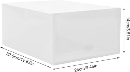 20 PCS Shoe Storage Boxes,Clear Plastic Clamshell Shoebox Stackable Shoe Organizer Foldable Display Box Container Closet Shelf Display Case Ventilation