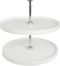Knape & Vogt PFN24ST-W 31.5" by 24" by 24" Full-Round Polymer Lazy Susan Cabinet Organizer,White/Chrome